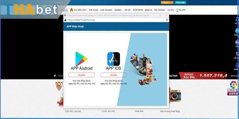 Hướng dẫn tải app Thabet cho điện thoại IOS/Android