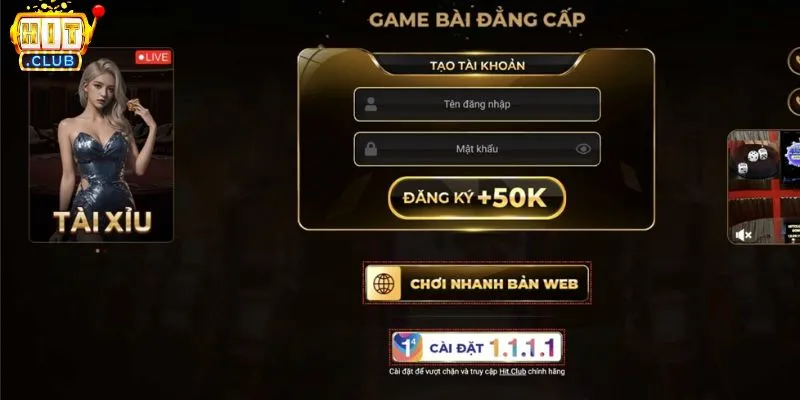 Đăng ký tài khoản cổng game